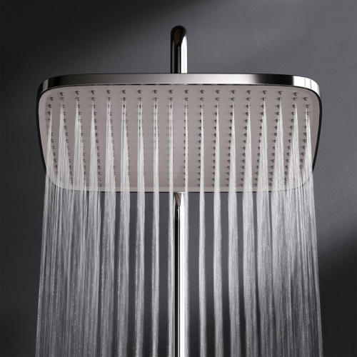 картинка F078F400 Func, душ. система: см-ль д/душа с ТМС, душ.штанга, верхн. душ квадр., ручн.душ, хром от магазина Сантехстрой