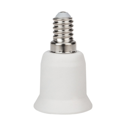 картинка Переходник цокольный Е14-Е27 белый REXANT от магазина Сантехстрой