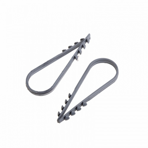 картинка Дюбель-хомут нейлоновый 19-25 мм,  серый (100 шт/уп) PROconnect от магазина Сантехстрой