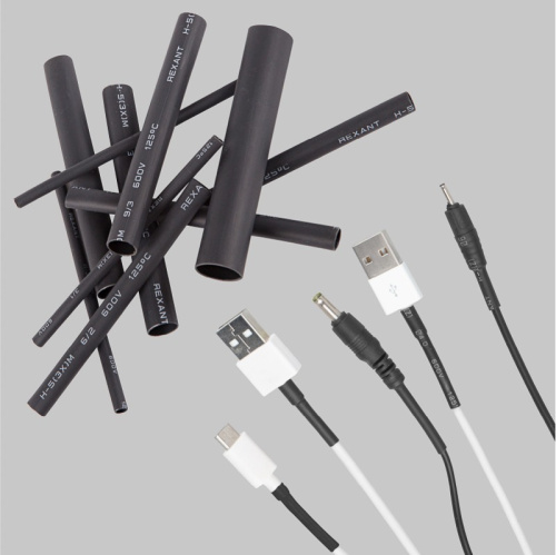 картинка Набор термоусаживаемых трубок СТТК №7 GLUE 3:1, упаковка 7 шт.  по 10 см REXANT от магазина Сантехстрой