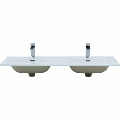 картинка Раковина Aquanet Flat 120 812-120D 254367 двойная Белая от магазина Сантехстрой