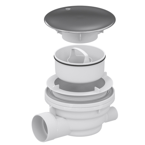 картинка Сифон для душевых поддонов RGW Velplex QYD-01 хром от магазина Сантехстрой