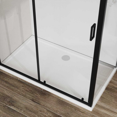 картинка Душевой уголок City VSR-5CT9011CLB, 1100*900, черный, стекло прозрачное от магазина Сантехстрой