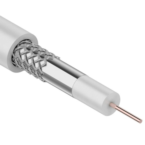 картинка Кабель коаксиальный 3С-2V,  75 Ом, CCS/Al/Al,  48%,  100 м, INDOOR,  белый,  REXANT от магазина Сантехстрой
