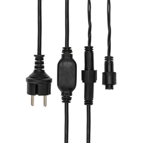 картинка Гирлянда Айсикл (бахрома) светодиодный,  3,2 х 0,9 м,  черный провод КАУЧУК,  230 В,  диоды белые,  120 LED NEON-NIGHT от магазина Сантехстрой