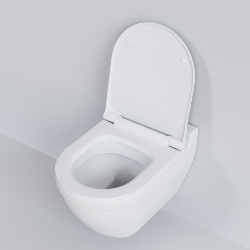 картинка Унитаз Nord 133T20101 (535*385*360) БЕЛЫЙ МАТОВЫЙ подвесной, 1 место от магазина Сантехстрой