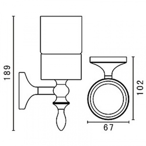 картинка Стакан для зубных щеток Art&Max Bohemia AM-E-4268-Br Бронза от магазина Сантехстрой
