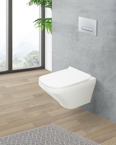 картинка Унитаз BelBagno Sela BB3201CHR подвесной Белый без сиденья от магазина Сантехстрой