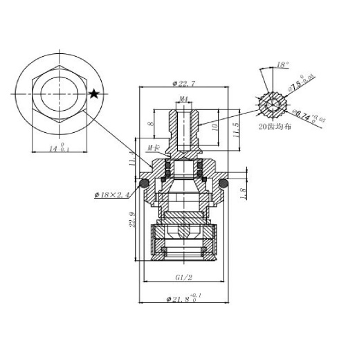 картинка Кран-букса Savol (S-FX12) от магазина Сантехстрой
