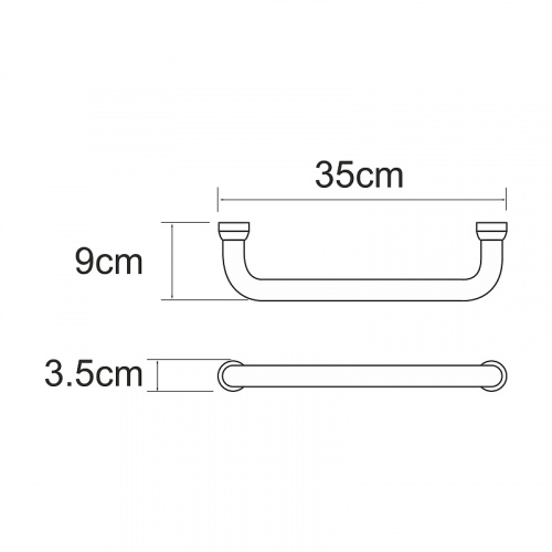 картинка Поручень WasserKRAFT K-1066BRUSHED GOLD Золото матовое от магазина Сантехстрой