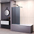 картинка Шторка на ванну RGW SC-051-B 80*150 профиль Чёрный стекло Тонированное(серое) от магазина Сантехстрой