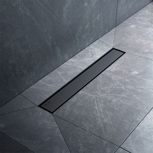 картинка W01SC-U11-050-04BM MasterFlow Трап для душа линейный универс затвор Tile 50см цвет черн мат от магазина Сантехстрой