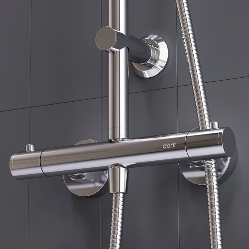 картинка D0710400 Futura душевая система с душевым ТМС смесителем, хром от магазина Сантехстрой