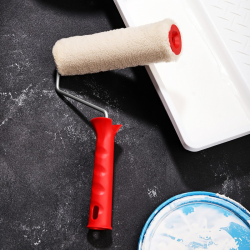 картинка Валик «Натуральный мех» бесшовный,  ворс 12 мм,  ширина ролика 180 мм,  Ø 42 мм,  бюгель 6 мм REXANT от магазина Сантехстрой