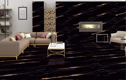 картинка Плитка керамогранитная AZARIO VOLCANO BLACK 60х120 High Glossy (P3110821120HG) от магазина Сантехстрой