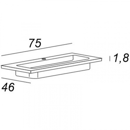 картинка Раковина Cezares 75 50201 Bianco от магазина Сантехстрой