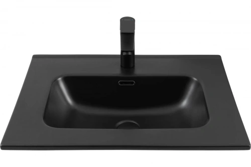 картинка Раковина-столешница Aquanet Flat 60 черный матовый 00329253 от магазина Сантехстрой