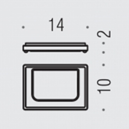 картинка Colombo Look Мыльница настольная, цвет: чёрный матовый/матовое стекло от магазина Сантехстрой