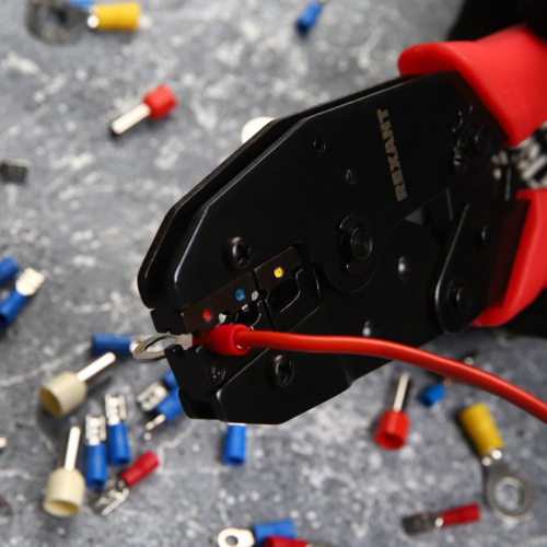 картинка Кримпер REXANT HT-301 W для обжима изолированных клемм 0.5-6.0 мм² от магазина Сантехстрой