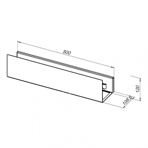 картинка Металлическая полка Aquanet Магнум 50 274189 Черная матовая от магазина Сантехстрой