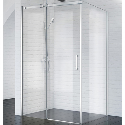 картинка Душевой уголок BelBagno Acqua 150х80 ACQUA-AH-1-150/80-C-Cr профиль Хром стекло прозрачное от магазина Сантехстрой