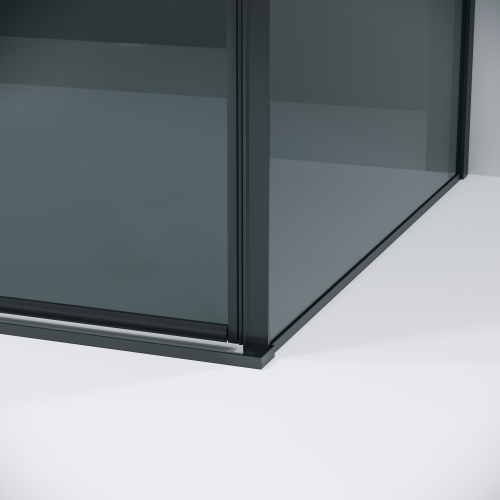 картинка Душевое ограждение Grossman Galaxy 100.K33.01.100.21.10-200.K33.01.90.21.10 (100х90х195) раздвижная,черный матовый,стекло тонированное,2 места от магазина Сантехстрой