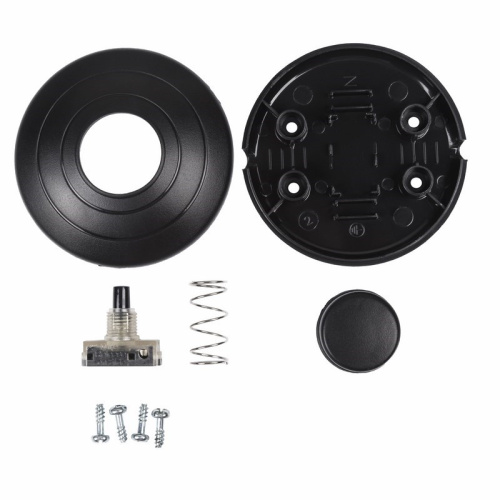 картинка Выключатель-кнопка 250V 2А ON-OFF черный (напольный - для лампы) REXANT от магазина Сантехстрой