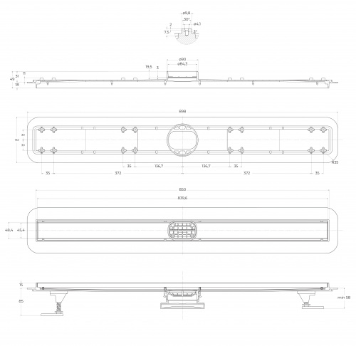 картинка Душевой лоток BelBagno BB-LD-LUCE-90-BIANCO от магазина Сантехстрой