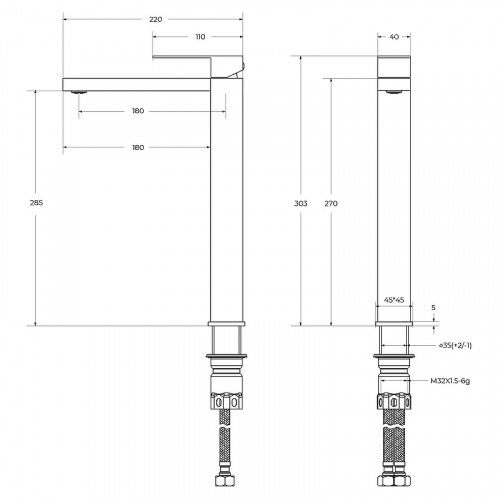 картинка Смеситель для раковины Cezares Slider SLIDER-LC-GM-W0 Оружейная сталь от магазина Сантехстрой