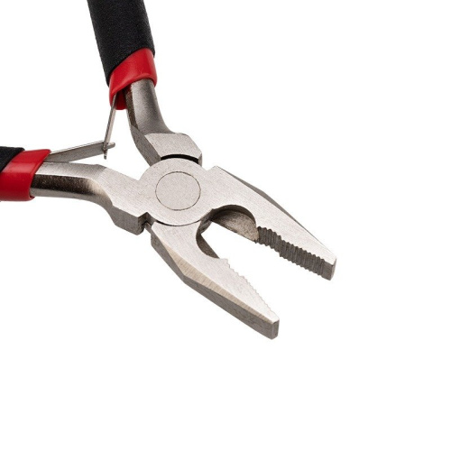 картинка Плоскогубцы мини 120мм никелированные,  авторазжим,  обливные рукоятки REXANT от магазина Сантехстрой