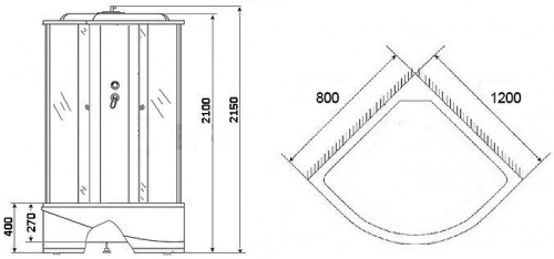картинка Душевая кабина Niagara Eco NG-7510-14L 120х80 без гидромассажа от магазина Сантехстрой