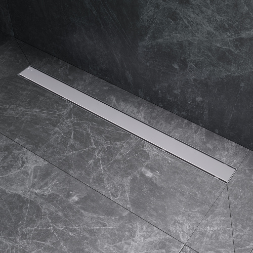 картинка W02SC-U11-090-04SB PrimeFlow Трап для душа линейный универс затвор Tile 90см цвет сталь мат от магазина Сантехстрой