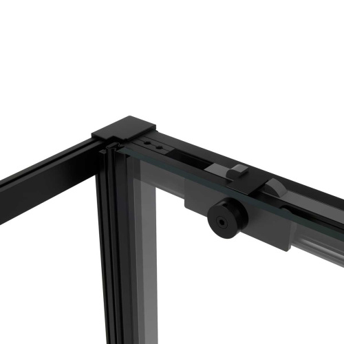 картинка Душевой уголок Slim Soft VSR-1SS8015CLB, 1500*800, черный, стекло прозрачное от магазина Сантехстрой