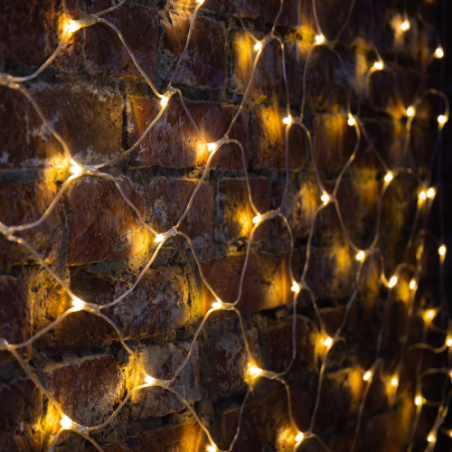 картинка Гирлянда Сеть 2х1,5м,  свечение с динамикой,  прозрачный ПВХ,  288 LED,  230 В,  цвет: Тёплый белый от магазина Сантехстрой