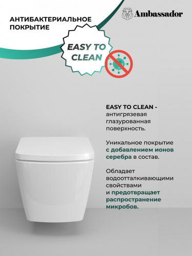 картинка Унитаз Kingston 143K19003RS (500*360*354) подвесной БЕЗОБОДКОВЫЙ, 2 места от магазина Сантехстрой