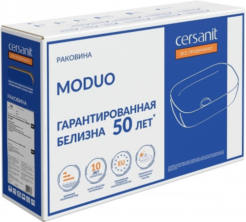 картинка Раковина Cersanit  на столешницу MODUO 55 LEAF 0 отв. (63571) от магазина Сантехстрой