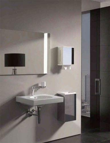 картинка Ведро для мусора Keuco Collection Moll 12788 010000 Хром Белое от магазина Сантехстрой