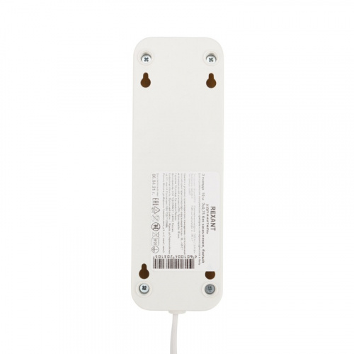 картинка Удлинитель REXANT 3 гнезда,  10 м,  2х0.75 мм²,  б/з,  белый (Сделано в России) от магазина Сантехстрой