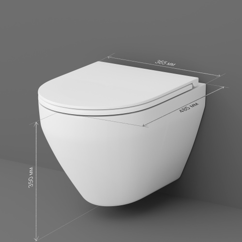 картинка C701700SC Spirit V2.0 подвесной унитаз FlashClean с сиденьем микролифт от магазина Сантехстрой