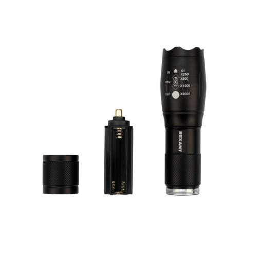 картинка Фонарь универсальный,  пятирежимный,  в алюминиевом корпусе,  сверхъяркий,  с регулируемым фокусом REXANT от магазина Сантехстрой