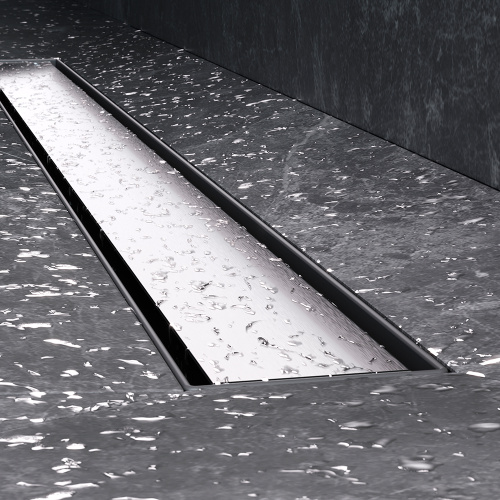 картинка W01SC-U11-090-04SB MasterFlow Трап для душа линейный универс затвор Tile 90см цвет сталь мат от магазина Сантехстрой