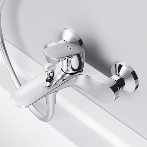 фото f8010016 like смеситель для ванны и душа, излив 199 мм, хром, шт