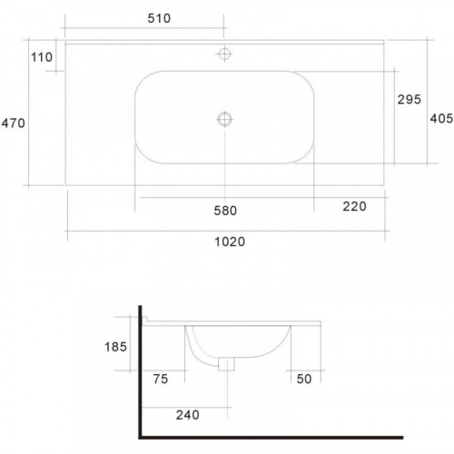 картинка Раковина 102х47 см Art&Max Torino AM7110-100 от магазина Сантехстрой
