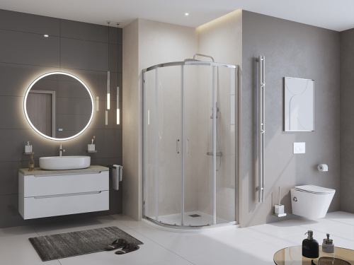 картинка Душевой поддон из искусственного камня BelBagno Uno 80x80 TRAY-MR-UNO-R-80-550-35-W Белый от магазина Сантехстрой