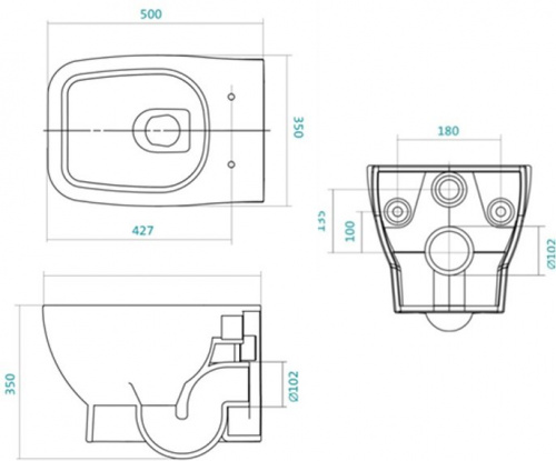 картинка Комплект инсталляции с хромированной кнопкой Santek ПЭК и подвесным унитазом с крышкой с микролифтом Нео 1.WH50.1.543 от магазина Сантехстрой