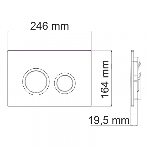 картинка Смывной бачок WasserKRAFT Aller 10TLT.031.ME.MG01 для унитаза с клавишей смыва Золото матовое от магазина Сантехстрой