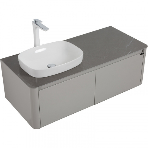 картинка Комплект мебели для ванной Black&White Universe U915.1200 L 120 L 9151200L подвесной Glossy light grey от магазина Сантехстрой