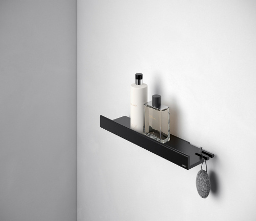 картинка Металлическая полка Keuco Collection Reva 12859 370000 Черная матовая от магазина Сантехстрой