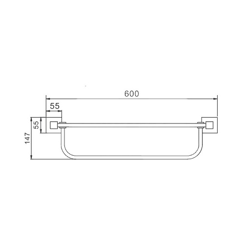 картинка Полка для полотенец Haiba черный HB8924 от магазина Сантехстрой