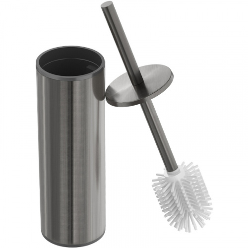 картинка Ершик для унитаза Cezares Relax RELAX-TBS-M-GM Оружейная сталь от магазина Сантехстрой